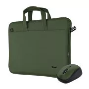 TRUST 16" Notebooktasche   kabellose Maus, grün