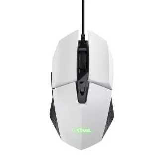 TRUST Maus GXT 109W FELOX Gaming Maus, optisch, USB, weiß