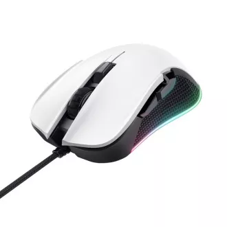 TRUST GXT 922W YBAR Eco Gaming-Maus, optisch, USB, weiß