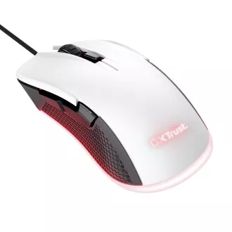 TRUST GXT 922W YBAR Eco Gaming-Maus, optisch, USB, weiß