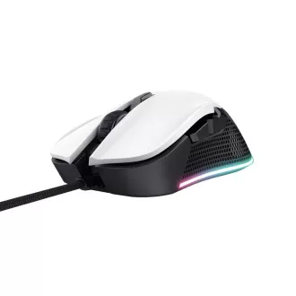 TRUST GXT 922W YBAR Eco Gaming-Maus, optisch, USB, weiß
