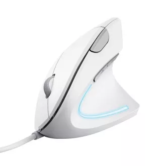 TRUST Verto Vertikale Maus Ergonomische Maus, USB, Weiß