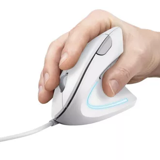 TRUST Verto Vertikale Maus Ergonomische Maus, USB, Weiß