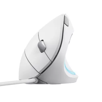 TRUST Verto Vertikale Maus Ergonomische Maus, USB, Weiß