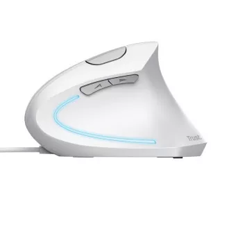 TRUST Verto Vertikale Maus Ergonomische Maus, USB, Weiß