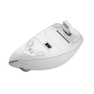 TRUST Verto Vertikale Maus Kabellose ergonomische Maus, USB, Weiß