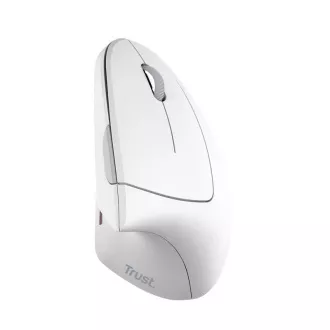 TRUST Verto Vertikale Maus Kabellose ergonomische Maus, USB, Weiß