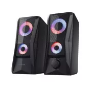 TRUST Speakers GXT 606 Javv RGB-beleuchtetes 2.0 Lautsprecherset, Schwarz
