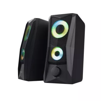 TRUST Speakers GXT 606 Javv RGB-beleuchtetes 2.0 Lautsprecherset, Schwarz