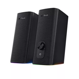 TRUST Speakers GXT 612 CETIC RGB-beleuchtetes 2.0-Lautsprecherset, Bluetooth, Schwarz