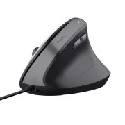 TRUST Maus Bayo II Ergonomische vertikale Maus, USB, schwarz