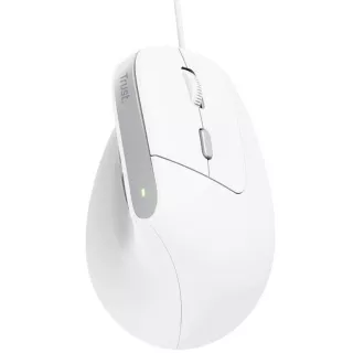 TRUST Maus Bayo II Ergonomische vertikale Maus, USB, weiß