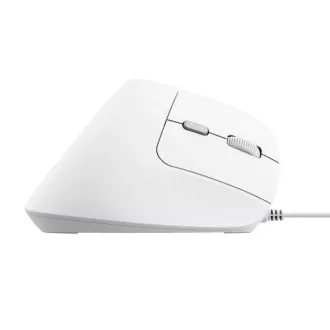 TRUST Maus Bayo II Ergonomische vertikale Maus, USB, weiß