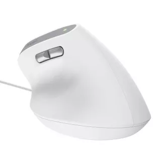 TRUST Maus Bayo II Ergonomische vertikale Maus, USB, weiß