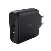 TRUST MAXO 65W Ladegerät, 2x USB-C, schwarz