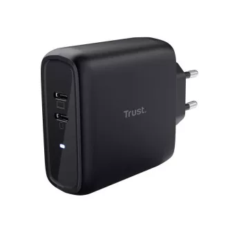 TRUST MAXO 65W Ladegerät, 2x USB-C, schwarz