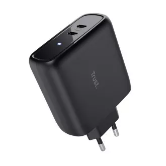 TRUST MAXO 65W Ladegerät, 2x USB-C, schwarz