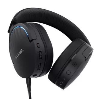 TRUST Gaming-Headset GXT 491 FAYZO, Drahtlos, USB, Schwarz