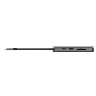 TRUST Docking Station DALYX USB-C, 8in1, HDMI, RJ45, 2xUSB-C, 2xUSB-A, microSD/SD-Karte, grau