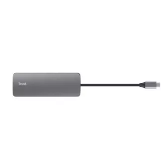 TRUST Docking Station DALYX USB-C, 8in1, HDMI, RJ45, 2xUSB-C, 2xUSB-A, microSD/SD-Karte, grau