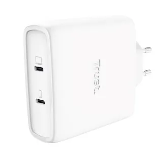 TRUST GaN MAXO 100W 2-Port USB-C Ladegerät, weiß TRUST GaN MAXO 100W 2-Port USB-C Ladegerät, weiß