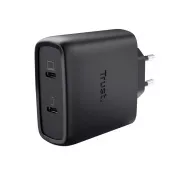 TRUST GaN MAXO 65W 2-Port USB-C Ladegerät, schwarz