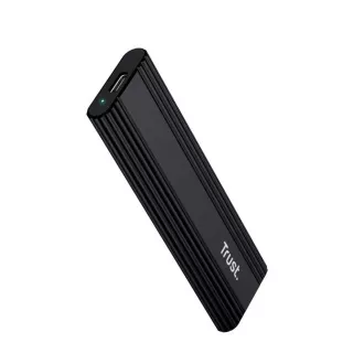 TRUST Externes Gehäuse für M.2 SSD, USB-C 3.2 Gen2, M.2 2280, schwarz TRUST Externes Gehäuse für M.2 SSD, USB-C 3.2 Gen2, M.2 2280, schwarz