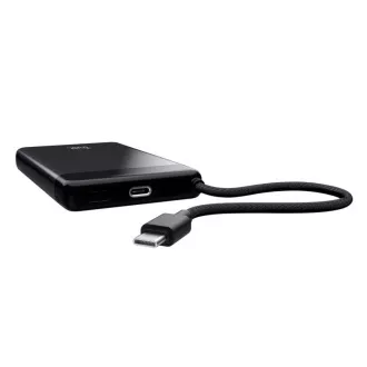 TRUST Powerbank Fiera, 10000 mAh, Mit Kabel, 2x USB-C, schwarz