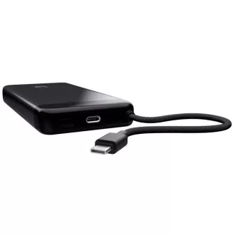 TRUST Powerbank Fiera, 20000 mAh, Mit Kabel, 2x USB-C, schwarz
