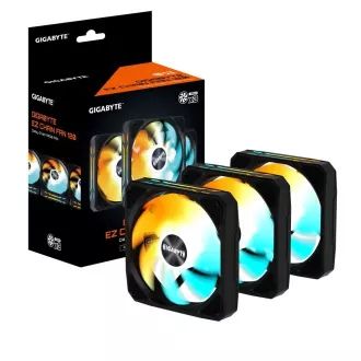 GIGABYTE Lüfter EZ CHAIN FAN 3-PACK, 3x120mm, schwarz GIGABYTE Lüfter EZ CHAIN FAN 3-PACK, 3x120mm, schwarz
