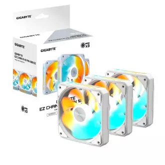 GIGABYTE Lüfter EZ CHAIN RVS FAN 3-PACK, 3x120mm, weiß