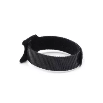 C-Tech CABLEXPERT Klettbänder, 210mm, schwarz, 100 Stück pro Packung