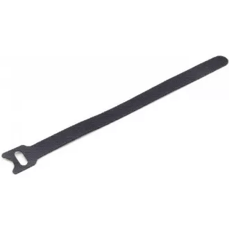 C-Tech CABLEXPERT Klettbänder, 210mm, schwarz, 100 Stück pro Packung