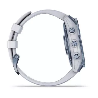 Garmin fenix 7 Sapphire Solar, Titan Blau/ Weiß Silikonband, EU Garmin fenix 7 Sapphire Solar, Titan Blau/ Weiß Silikonband, EU