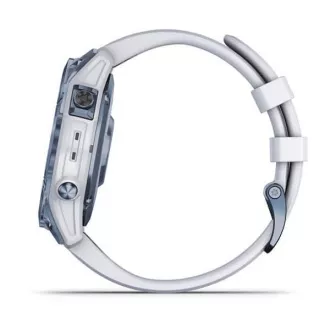Garmin fenix 7 Sapphire Solar, Titan Blau/ Weiß Silikonband, EU Garmin fenix 7 Sapphire Solar, Titan Blau/ Weiß Silikonband, EU