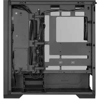 ASUS Gehäuse TUF GAMING CASE (GT302) TG, Mid Tower, 4x 140mm ARGB Lüfter, schwarz