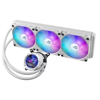 ASUS CPU-Wasserkühler AIO ROG STRIX LC III 360 ARGB LCD WHITE, 3x120mm, LCD Display, LGA1851, AM5, weiß