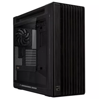 ASUS Gehäuse PROART PA602 WOOD TG PWM BLACK, Mid Tower, transparente Seitenwand, schwarz