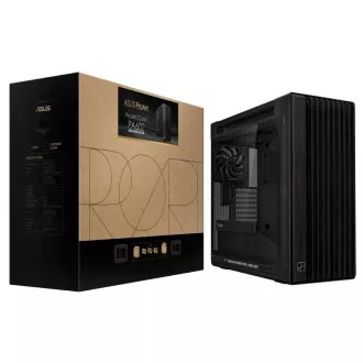 ASUS Gehäuse PROART PA602 WOOD TG PWM BLACK, Mid Tower, transparente Seitenwand, schwarz