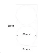 Niimbot-Etiketten R 14x28mm 220Stück WeißRund B für D11 und D110