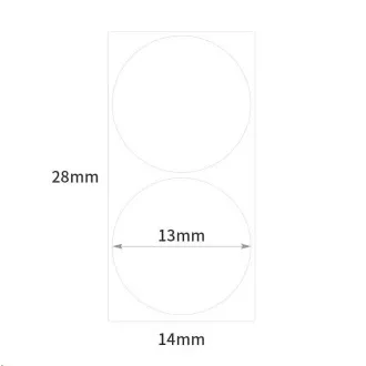 Niimbot-Etiketten R 14x28mm 220Stück WeißRund B für D11 und D110 Niimbot-Etiketten R 14x28mm 220Stück WeißRund B für D11 und D110