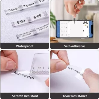 Niimbot Etiketten EP 14x30mm 210 Stück Transparent für D11 und D110