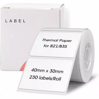 Niimbot Etiketten R 40x30mm 230 Stück Weiß für B21, B21S, B3S, B1 Niimbot Etiketten R 40x30mm 230 Stück Weiß für B21, B21S, B3S, B1