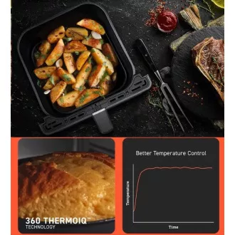 Cosori Dual Blaze 6.4L SMART Heißluftfritteuse 5x Spieß und Grill. Grillplatte, schwarz Cosori Dual Blaze 6.4L SMART Heißluftfritteuse 5x Spieß und Grill. Grillplatte, schwarz