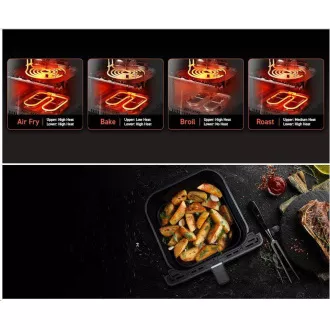 Cosori Dual Blaze 6.4L SMART Heißluftfritteuse 5x Spieß und Grill. Grillplatte, schwarz Cosori Dual Blaze 6.4L SMART Heißluftfritteuse 5x Spieß und Grill. Grillplatte, schwarz