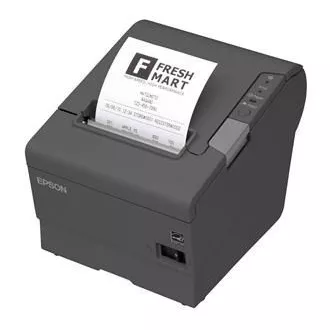 EPSON TM-T88V Kassendrucker, USB + seriell, dunkel, mit Netzteil