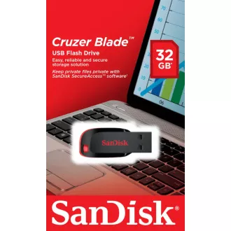 SanDisk Flash Disk 32GB Cruzer Blade, USB 2.0, schwarz