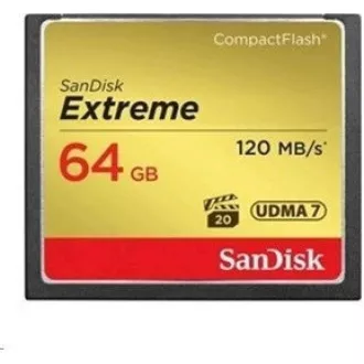 SanDisk Compact Flash 64GB Extreme (R: 120/B: 85 MB/s) UDMA7