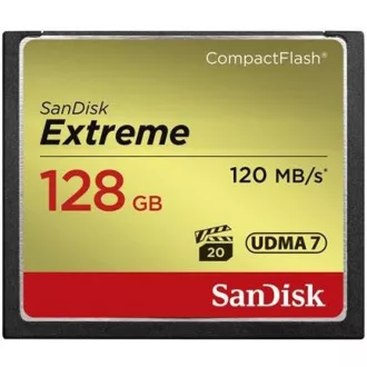SanDisk Compact Flash-Karte 128GB Extreme (R:120/W:85 MB/s UDMA7)