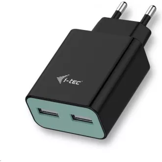 i-tec USB Power Charger 2 Port 2.4A - USB-Ladegerät - schwarz